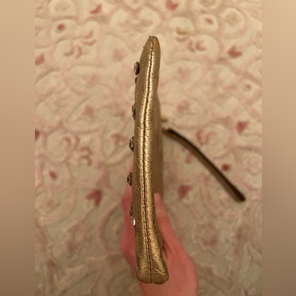 Michael Kors Gold Metallic Rhinestone Wristlet - Picture 5 of 16